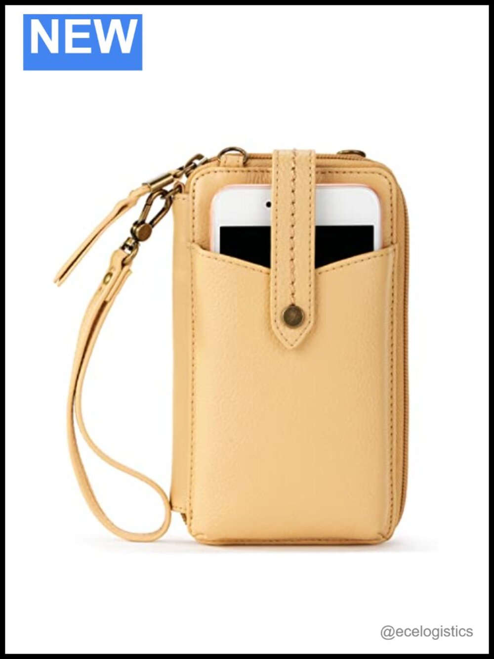 Leather Smartphone Crossbody Bag with Detachable Straps